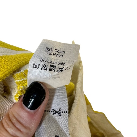 J Crew Shorts Womens Chinos Pockets Mid Rise Basket Weave Summer Beach Yellow 8 - Picture 9 of 10